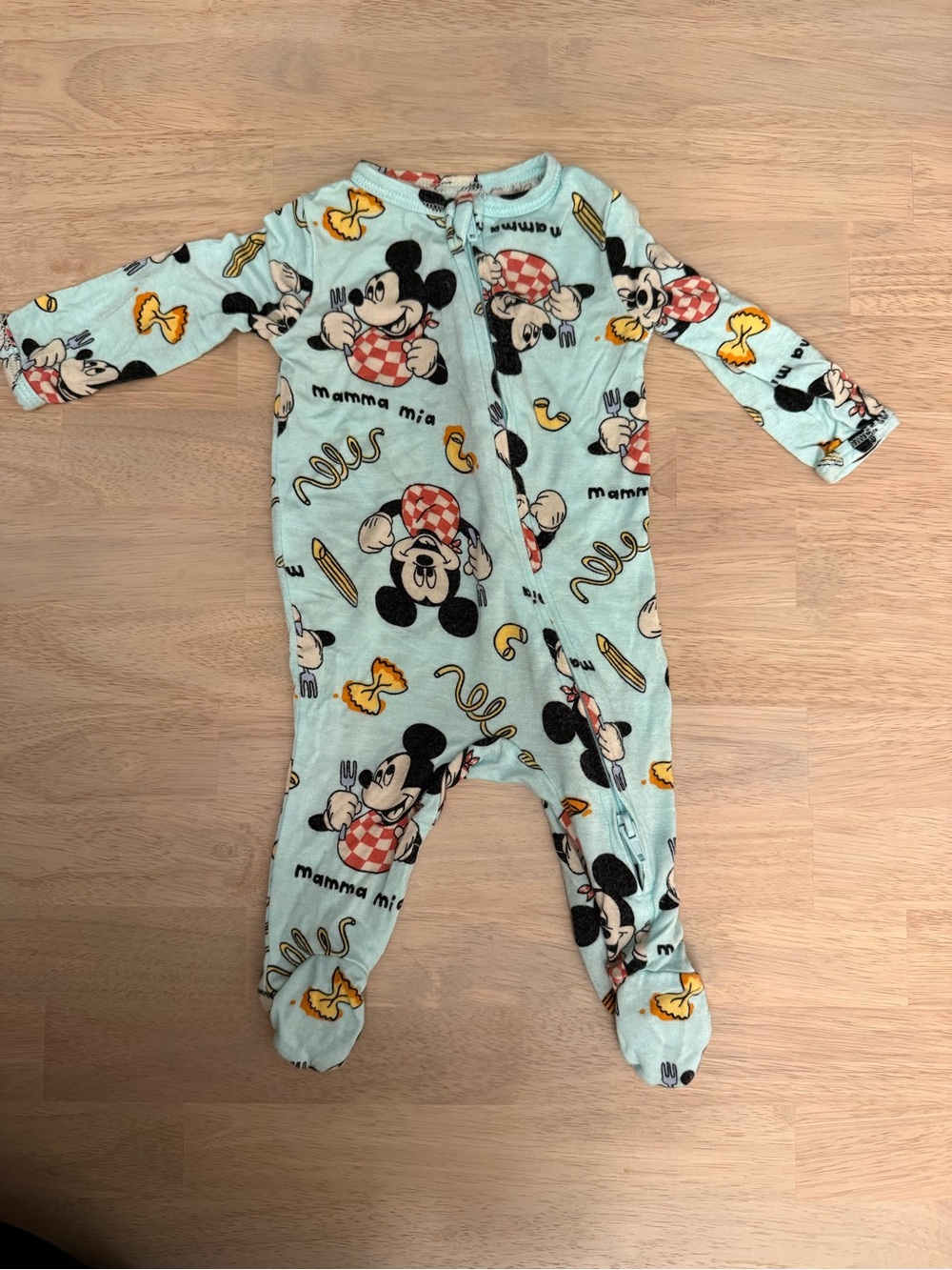 Disney Baby Zippered Footie - Mickey Mamma Mia